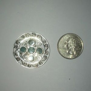 Sterling and Malachite Pin